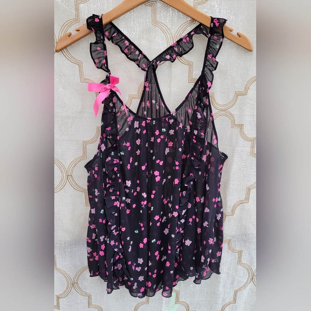 Victoria’s Secret Sexy Little Things Black Floral Babydoll